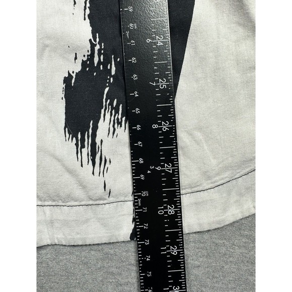Ming Wang White Black And White Button Down Shirt Blouse Abstract Medium‎ - Picture 6 of 10
